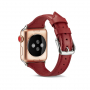 Eleganten jermen iz umetnega usnja Apple Watch Ultra 49mm / 46mm / 45mm / 44mm / 42mm - rdeče