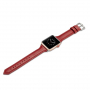 Eleganten jermen iz umetnega usnja Apple Watch Ultra 49mm / 46mm / 45mm / 44mm / 42mm - rdeče