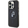 Karl Lagerfeld IML Glitter Karl and Choupette Glitter Cover z MagSafe za iPhone 15 Pro Max - črn