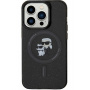 Karl Lagerfeld IML Glitter Karl and Choupette Glitter Cover z MagSafe za iPhone 15 Pro Max - črn