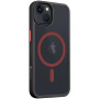 Tactical Hyperstealth 2.0 Transparent Cover z MagSafe za iPhone 13 - črno rdeč