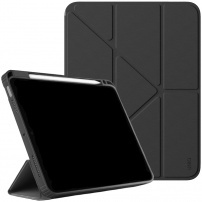 UNIQ Ovitek Moven z origami stojalom in prostorom za Apple Svinčnik za iPad Air 11" (2024-2026) - temno siv