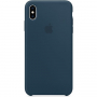 Pristna Apple Silikonska prevleka za iPhone XS Max - podmorsko zeleno