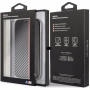 Kovček za knjige BMW Carbon Red Stripe za iPhone XR - črna