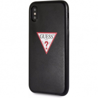 Guess PU usnjen trikotnik ovitek za iPhone XS Max - črna