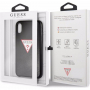 Guess PU usnjen trikotnik ovitek za iPhone XS Max - črna