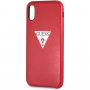 Guess PU usnjen trikotnik ovitek za iPhone XS Max - rdeče