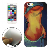 Zaščitna prevleka / pokrov s prozornim obodnim okvirjem za Apple iPhone 6S / 6 - seksi dekle - čudovito