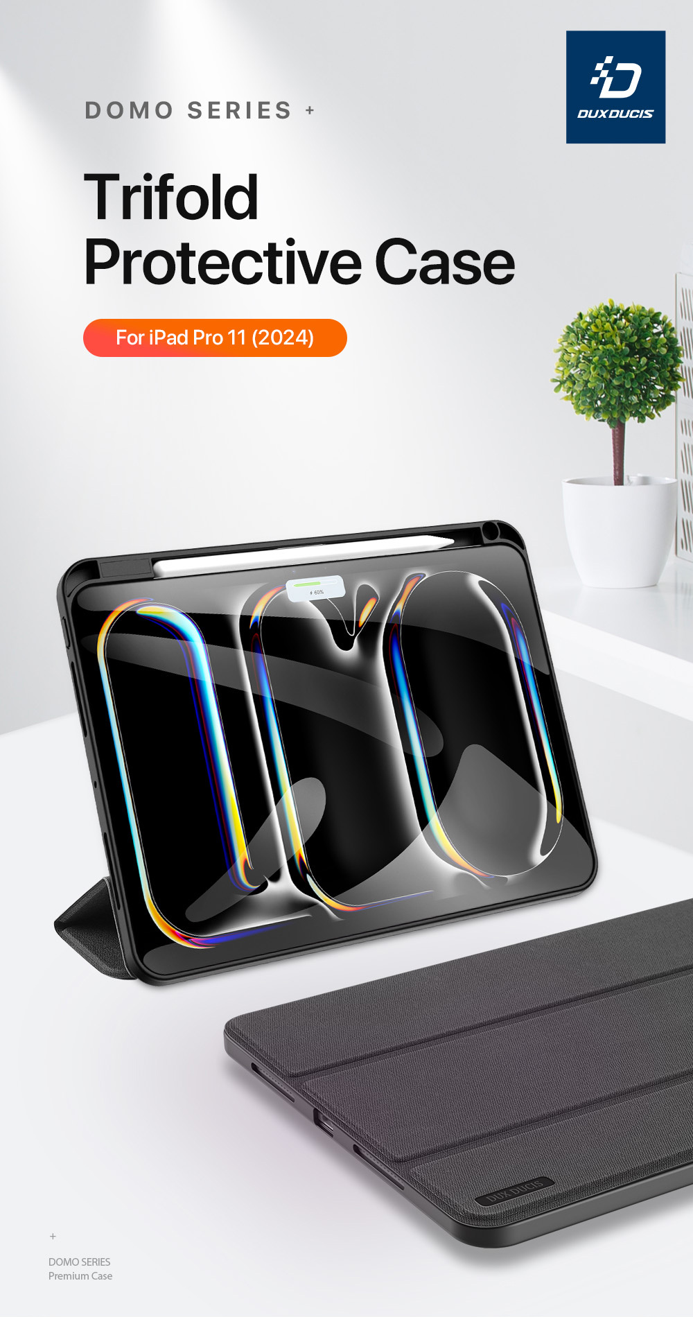 Etui DUX DUCIS Domo s prostorom za Apple Pencil in funkcijo spanja za iPad Pro 11