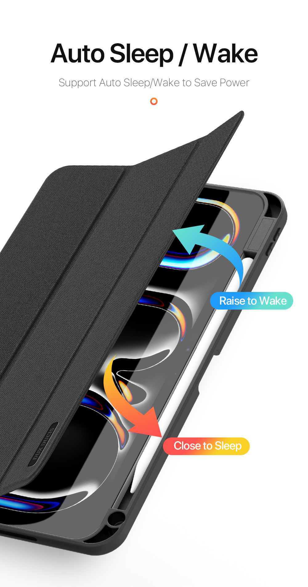 Etui DUX DUCIS Domo s prostorom za Apple Pencil in funkcijo spanja za iPad Pro 11
