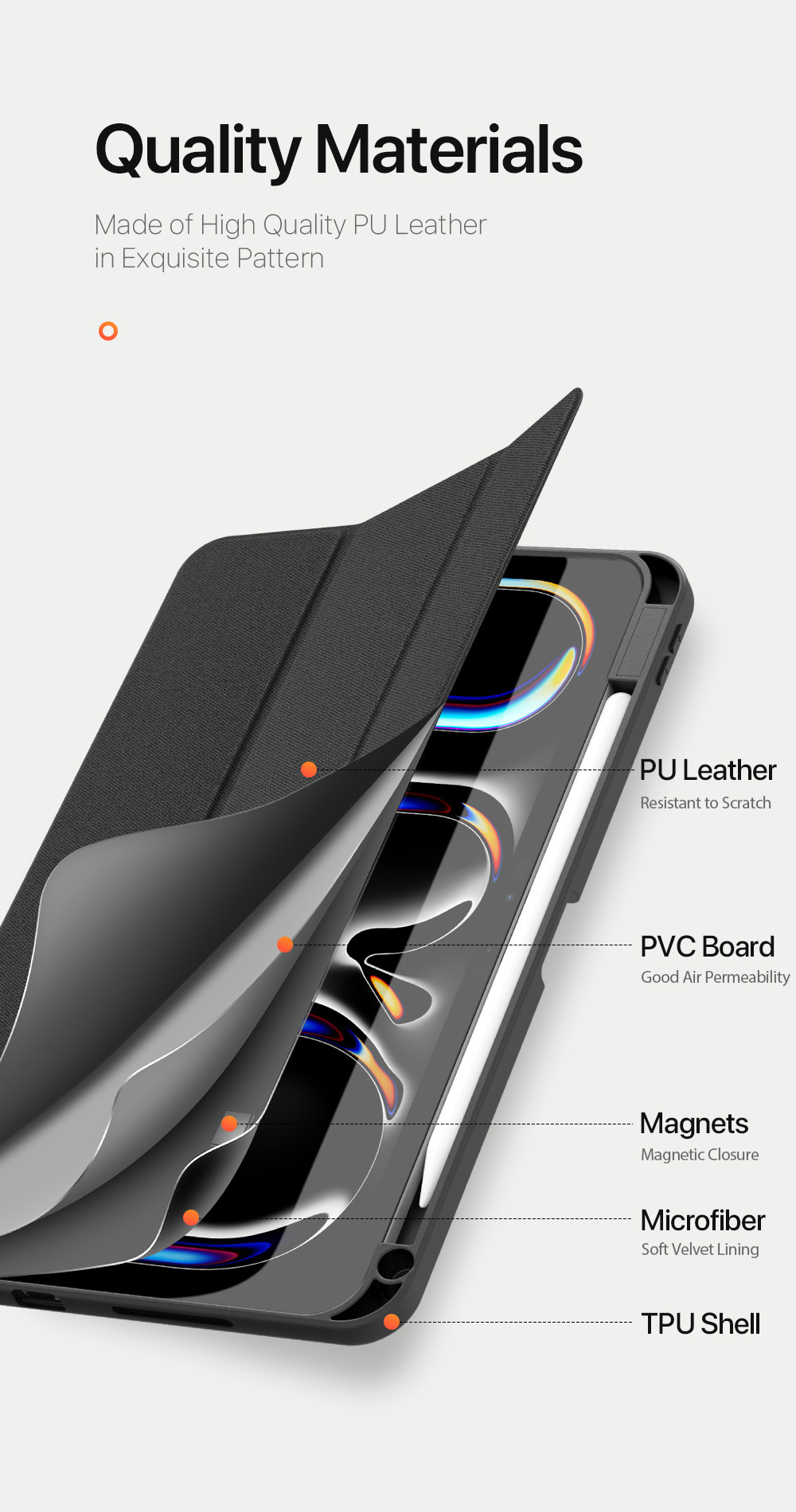 Etui DUX DUCIS Domo s prostorom za Apple Pencil in funkcijo spanja za iPad Pro 11