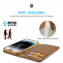 DUX DUCIS Hivo usnjena preklopna torbica za iPhone 15 Pro - rjava