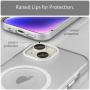 Mat prosojen ovitek MagSafe za iPhone 16 Plus - bel