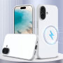 Silikonski ovitek z MagSafe za iPhone 16 Plus - bel