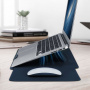 Ovitek 2v1 s stojalom in torbico za dodatke za iPad do 13" / MacBook do 14" - temno moder