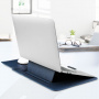 Ovitek 2v1 s stojalom in torbico za dodatke za iPad do 13" / MacBook do 14" - roza