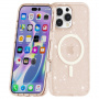 Transparent Glitter Cover MagSafe za iPhone 16 Pro Max - Rose Gold