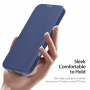 DUX DUCIS Skin X preklopna torbica z MagSafe za iPhone 16 - temno modra