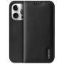 DUX DUCIS Hivo usnjena preklopna torbica za iPhone 15 Pro - črna