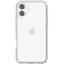 Prozoren ovitek z bleščicami za iPhone 16 Plus - srebrn
