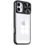 Ovitek z drsnim pokrovom za objektiv kamere za iPhone 16 Plus - črn