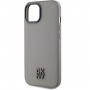 DKNY Ovitek Stack Logo z MagSafe za iPhone 15 - siv