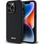 DKNY Srebrn kovinski ovitek z logotipom MagSafe za iPhone 14 Pro Max - črn