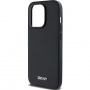 DKNY Srebrn kovinski ovitek z logotipom MagSafe za iPhone 14 Pro Max - črn