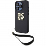 DKNY Ovitek Stack Logo s paščkom za iPhone 14 Pro Max - črn