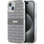 DKNY Ovitek s tonskimi črtami s ponavljajočim se vzorcem z MagSafe za iPhone 14 - bež