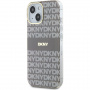 DKNY Ovitek s tonskimi črtami s ponavljajočim se vzorcem z MagSafe za iPhone 14 - bež