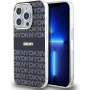 DKNY Ovitek s tonskimi črtami s ponavljajočim se vzorcem z MagSafe za iPhone 14 Pro Max - črn