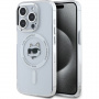 Karl Lagerfeld IML Choupette Head Metal Frame Cover z MagSafe za iPhone 15 Pro Max - prozoren