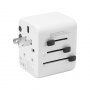Tactical PTP univerzalni potovalni adapter z USB-C / USB-A priključki in izvlečnimi vtiči -12W - bel