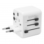 Tactical PTP univerzalni potovalni adapter z USB-C / USB-A priključki in izvlečnimi vtiči -12W - bel