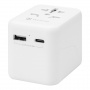 Tactical PTP univerzalni potovalni adapter z USB-C / USB-A priključki in izvlečnimi vtiči -12W - bel