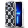 DKNY Ovitek Checkered Pattern za iPhone 14 Pro Max - črn