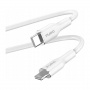 PURO Mehki polnilni in podatkovni kabel USB-C / Lightning za iPhone / iPad / iPod / AirPods - 1,5 m - bel