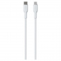 PURO Mehki polnilni in podatkovni kabel USB-C / Lightning za iPhone / iPad / iPod / AirPods - 1,5 m - bel
