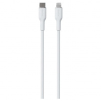 PURO Mehki polnilni in podatkovni kabel USB-C / Lightning za iPhone / iPad / iPod / AirPods - 1,5 m - bel