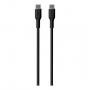 PURO Mehki polnilni in podatkovni kabel USB-C / USB-C za iPhone / iPad / AirPods - 1,5 m - črn