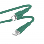 PURO Mehki polnilni in podatkovni kabel USB-C / USB-C za iPhone / iPad / AirPods - 1,5 m - temno zelen