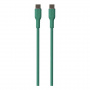 PURO Mehki polnilni in podatkovni kabel USB-C / USB-C za iPhone / iPad / AirPods - 1,5 m - temno zelen
