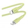 PURO Mehki polnilni in podatkovni kabel USB-C / USB-C za iPhone / iPad / AirPods - 1,5 m - svetlo zelen