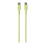 PURO Mehki polnilni in podatkovni kabel USB-C / USB-C za iPhone / iPad / AirPods - 1,5 m - svetlo zelen