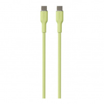 PURO Mehki polnilni in podatkovni kabel USB-C / USB-C za iPhone / iPad / AirPods - 1,5 m - svetlo zelen