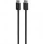 PURO Fabrik 2.0 pleten polnilni in podatkovni kabel - USB-C na USB-C - 1,5 m - črn