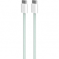 PURO Fabrik 2.0 pleten kabel za polnjenje in prenos podatkov - USB-C na USB-C - 1,5 m - zelen