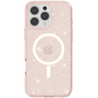 Transparent Glitter Cover MagSafe za iPhone 16 Pro Max - Rose Gold