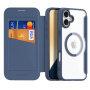 DUX DUCIS Skin X preklopna torbica z MagSafe za iPhone 16 - temno modra